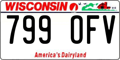 WI license plate 799OFV