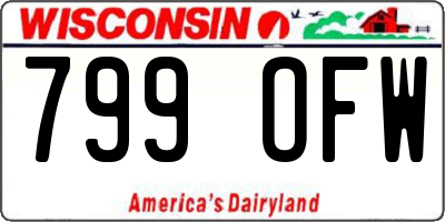 WI license plate 799OFW