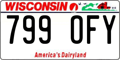 WI license plate 799OFY