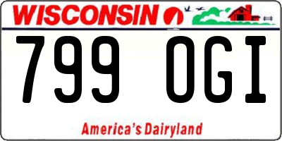WI license plate 799OGI