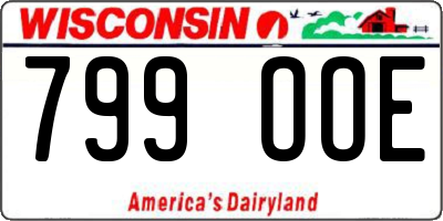 WI license plate 799OOE