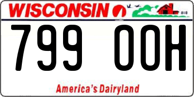 WI license plate 799OOH