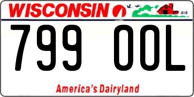 WI license plate 799OOL