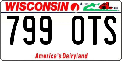 WI license plate 799OTS