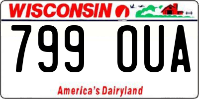 WI license plate 799OUA