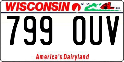 WI license plate 799OUV