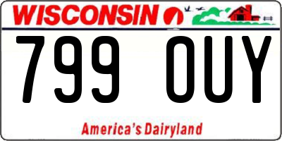 WI license plate 799OUY