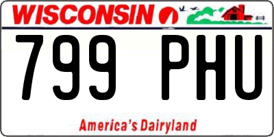 WI license plate 799PHU