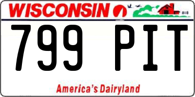 WI license plate 799PIT
