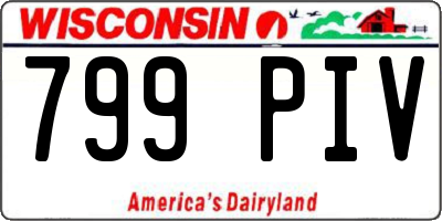 WI license plate 799PIV