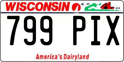 WI license plate 799PIX