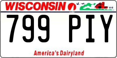 WI license plate 799PIY