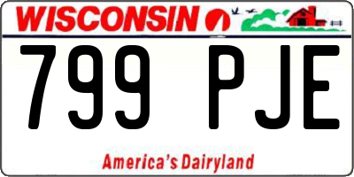 WI license plate 799PJE