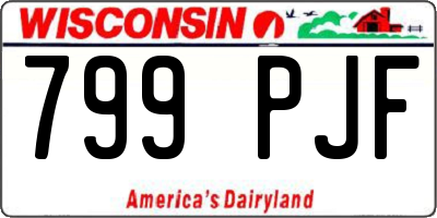 WI license plate 799PJF
