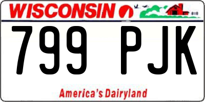 WI license plate 799PJK
