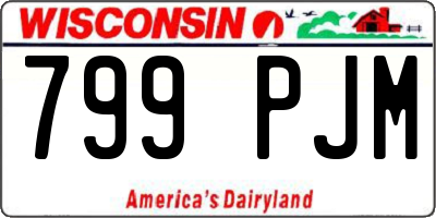 WI license plate 799PJM