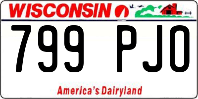 WI license plate 799PJO