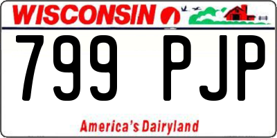 WI license plate 799PJP