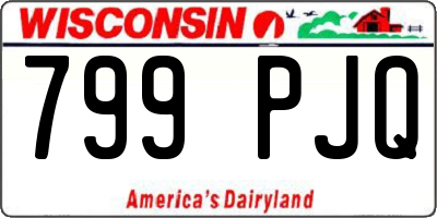 WI license plate 799PJQ