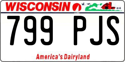 WI license plate 799PJS