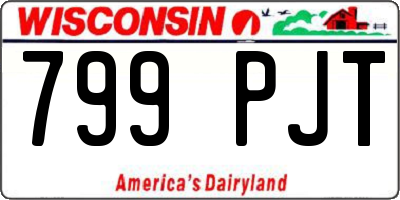 WI license plate 799PJT