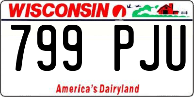 WI license plate 799PJU