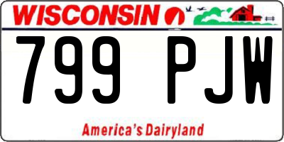 WI license plate 799PJW