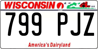 WI license plate 799PJZ
