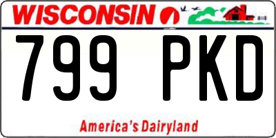 WI license plate 799PKD