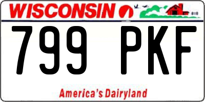 WI license plate 799PKF