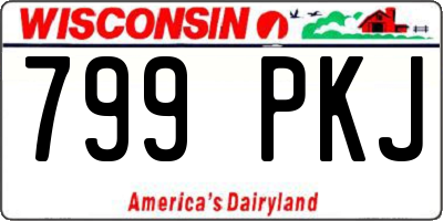 WI license plate 799PKJ