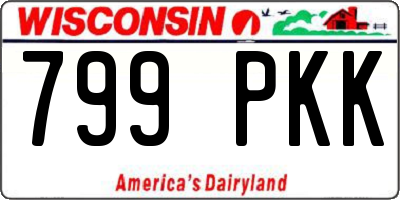 WI license plate 799PKK