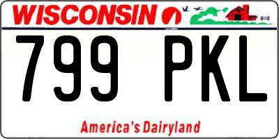 WI license plate 799PKL