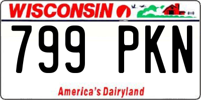 WI license plate 799PKN