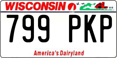 WI license plate 799PKP