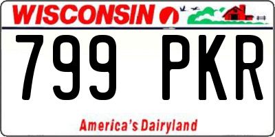 WI license plate 799PKR