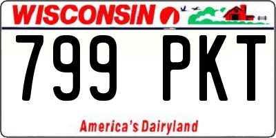 WI license plate 799PKT