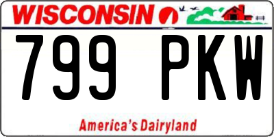 WI license plate 799PKW