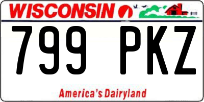 WI license plate 799PKZ