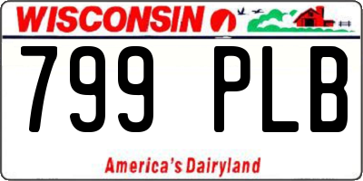 WI license plate 799PLB