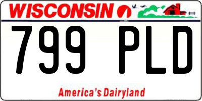 WI license plate 799PLD