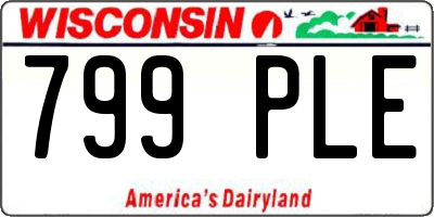 WI license plate 799PLE