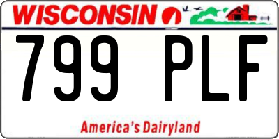 WI license plate 799PLF
