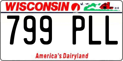 WI license plate 799PLL