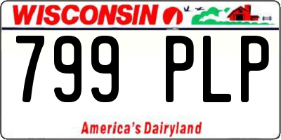 WI license plate 799PLP