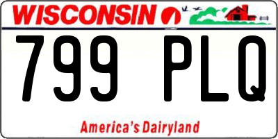 WI license plate 799PLQ