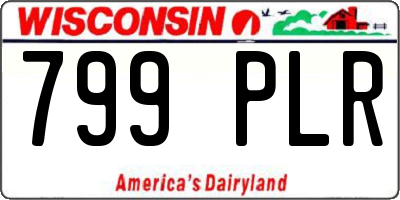 WI license plate 799PLR
