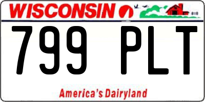 WI license plate 799PLT