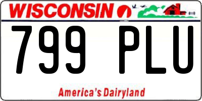 WI license plate 799PLU