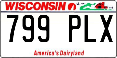 WI license plate 799PLX